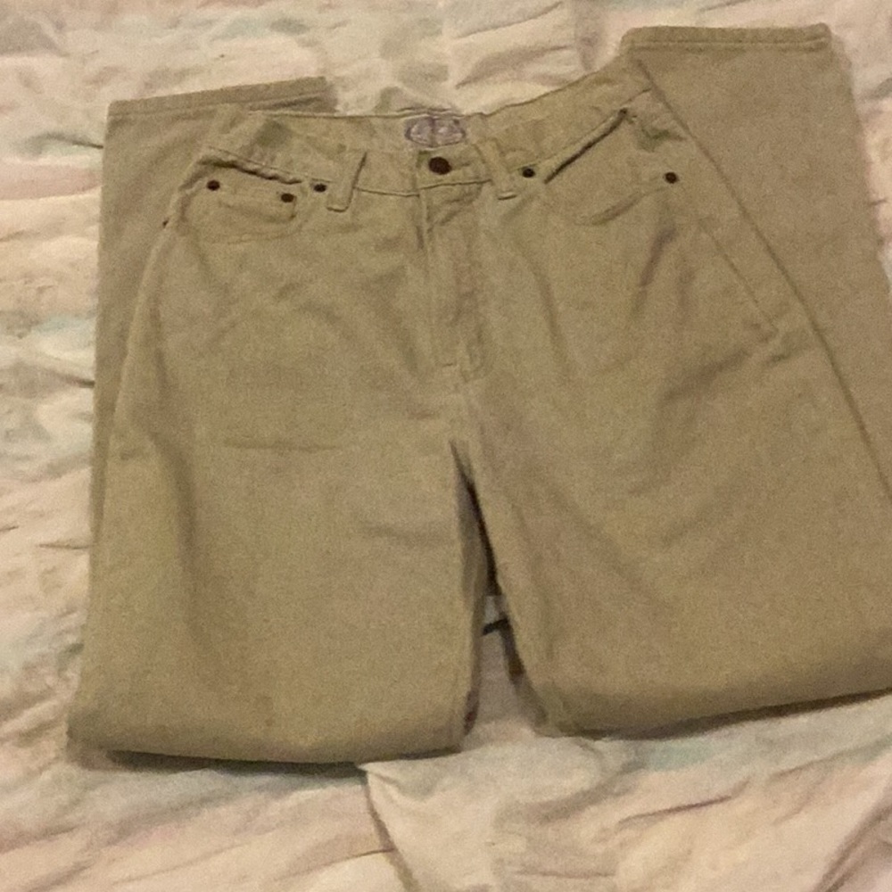 Abercrombie & Fitch vintage Womens Tan Jeans 5 pocket design straight leg 10